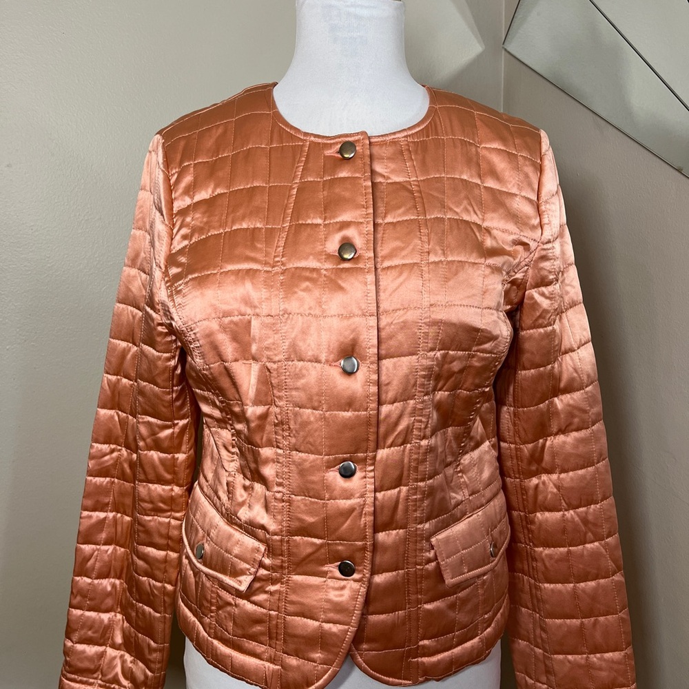 Marshall Fields Vintage Y2K silk Quilted Jacket